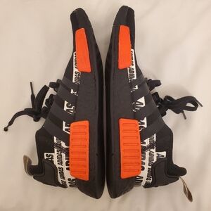ADIDAS NMD_R1 J 'Wordmark Heel Stripe - Black Solar Red' Size 7